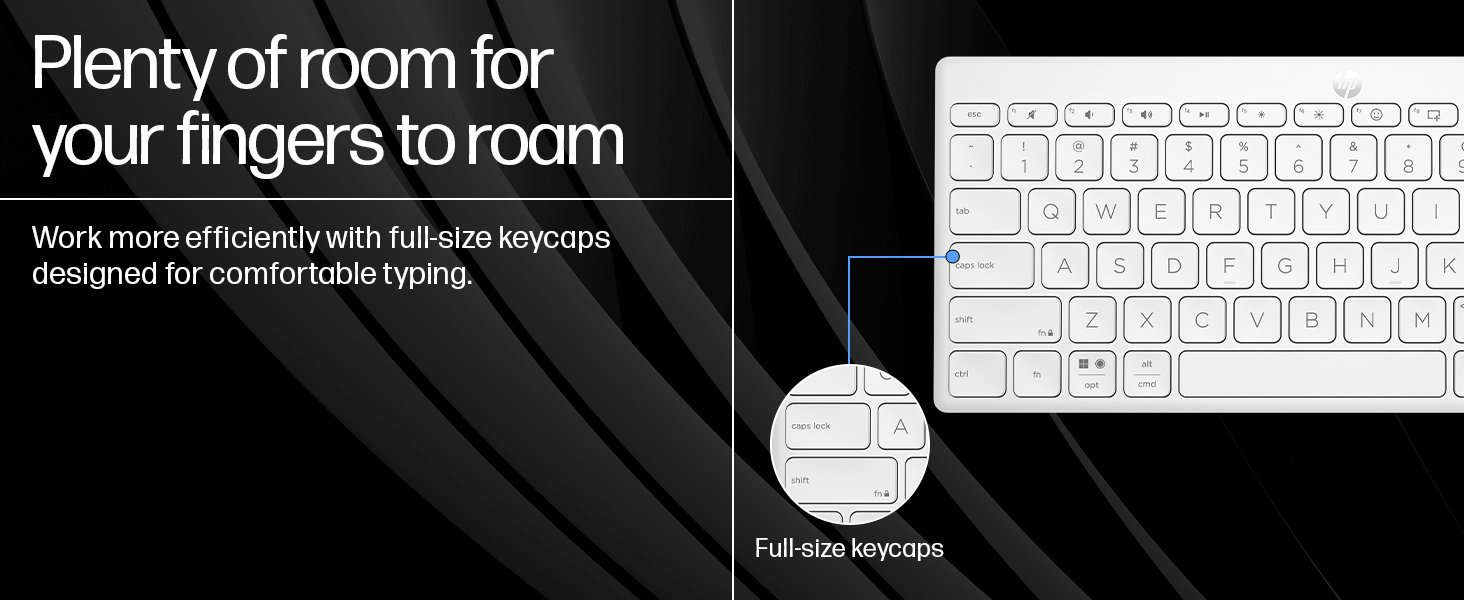 HP 350 Compact Multi-Device Bluetooth Keyboard (White)