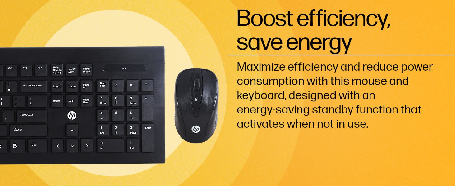 HP USB Wireless Spill Resistance Keyboard and Mouse Set