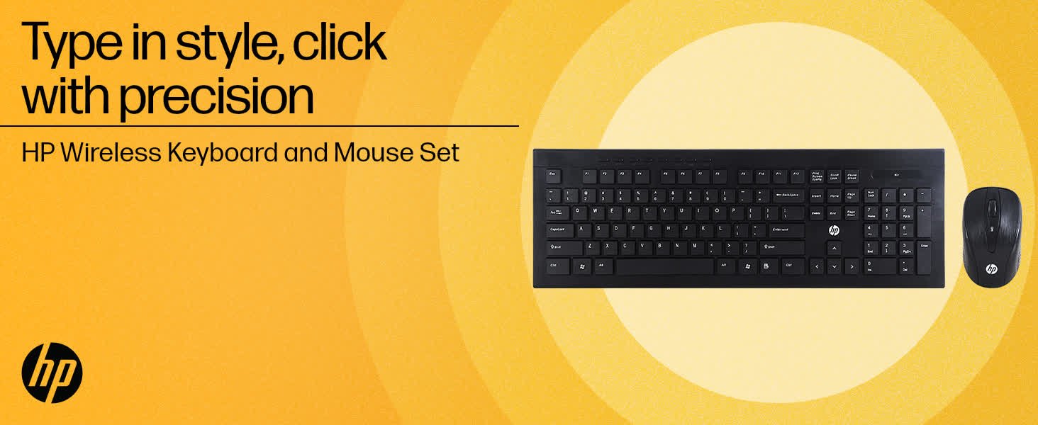 HP USB Wireless Spill Resistance Keyboard and Mouse Set